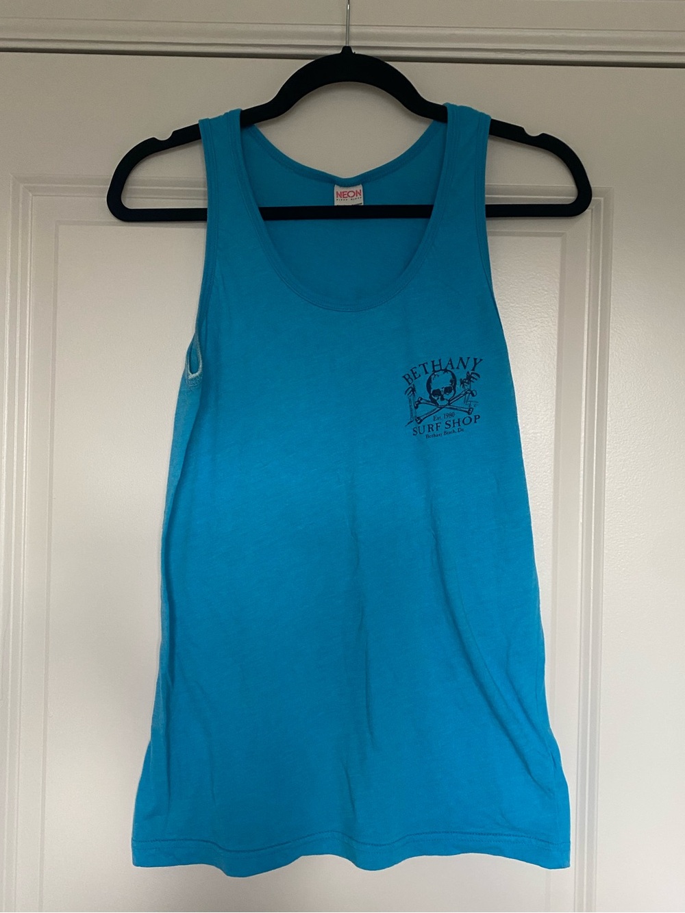 American Apparel Women’s Bethany Beach Surf Shop Tank Top | Blue | Small